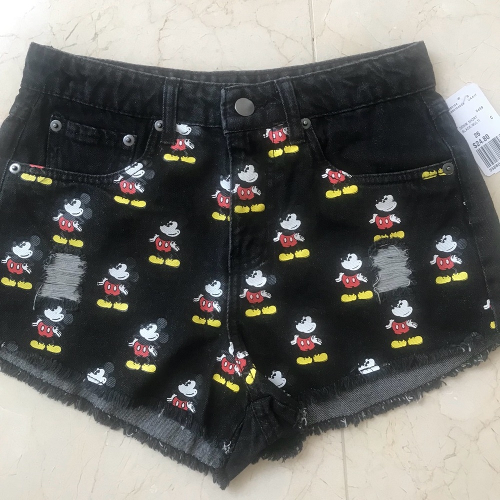 Mickey Mouse Denim Cutoffs